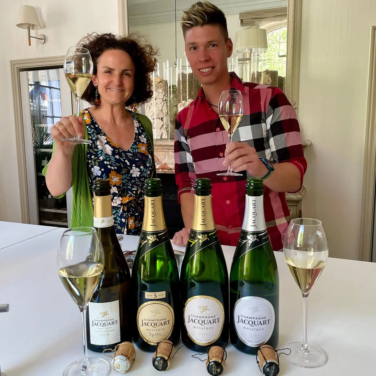 Joëlle Weiss, cellar master, Champagne Jacquart, with Mate Hajdu, 2023