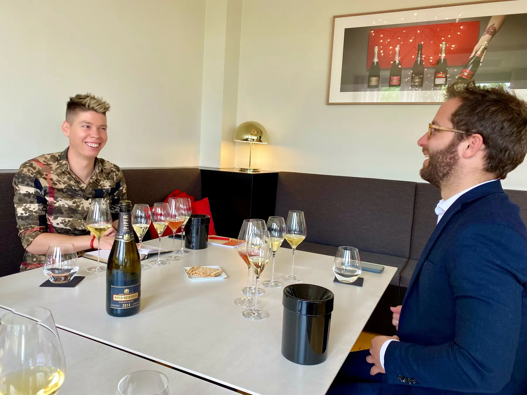 Émilien Boutillat, cellar master, Champagne Piper-Heidsieck, with Mate Hajdu, 2023