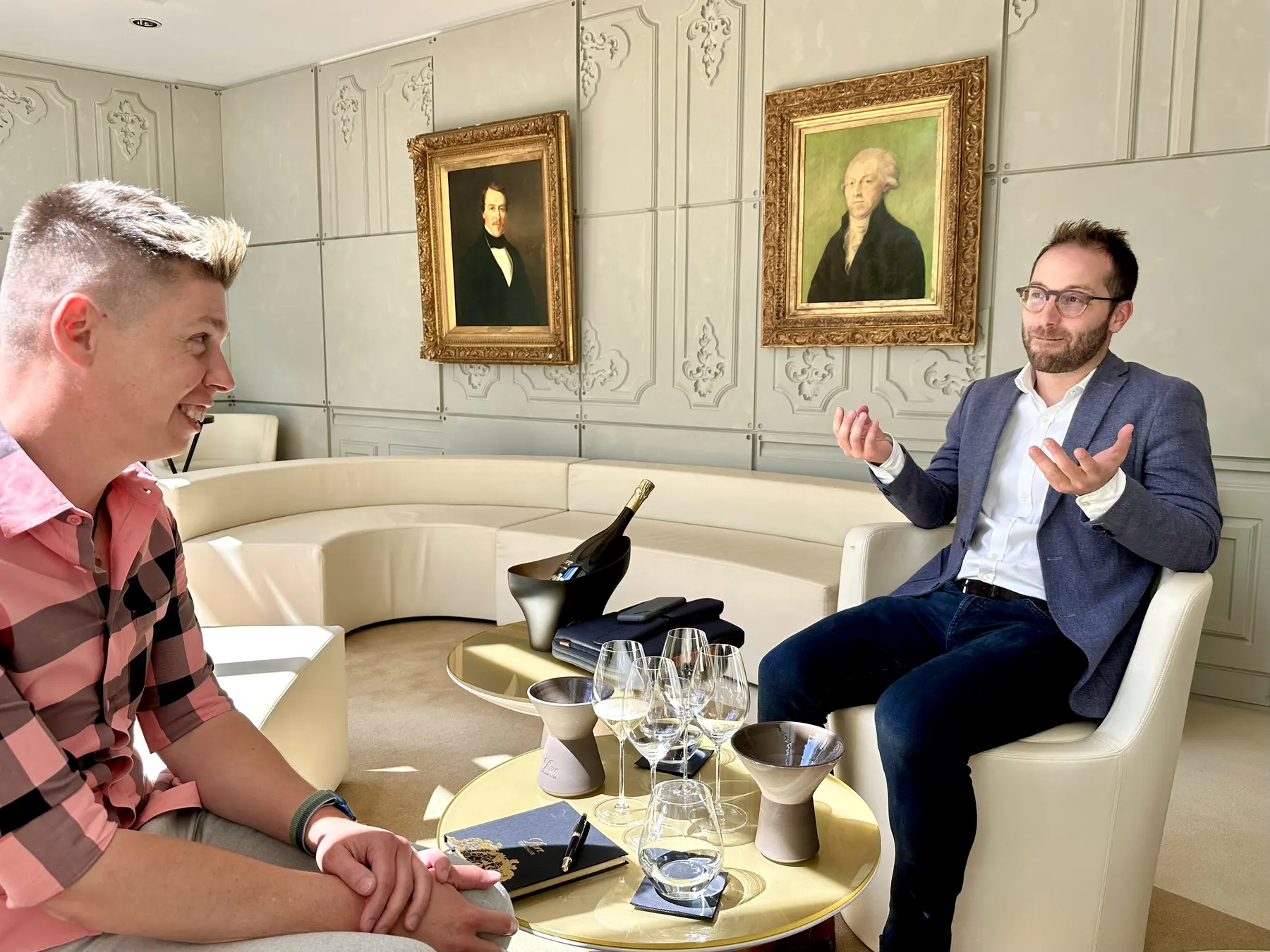 Émilien Boutillat, cellar master, Champagne Rare, with Mate Hajdu, 2024