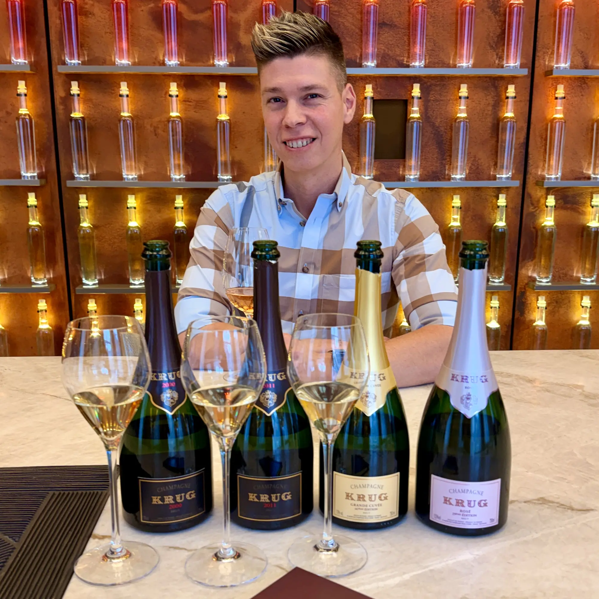 Mate Hajdu at a Krug Champagne tasting